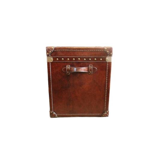 Aluminum and Leather Trunk 50cm